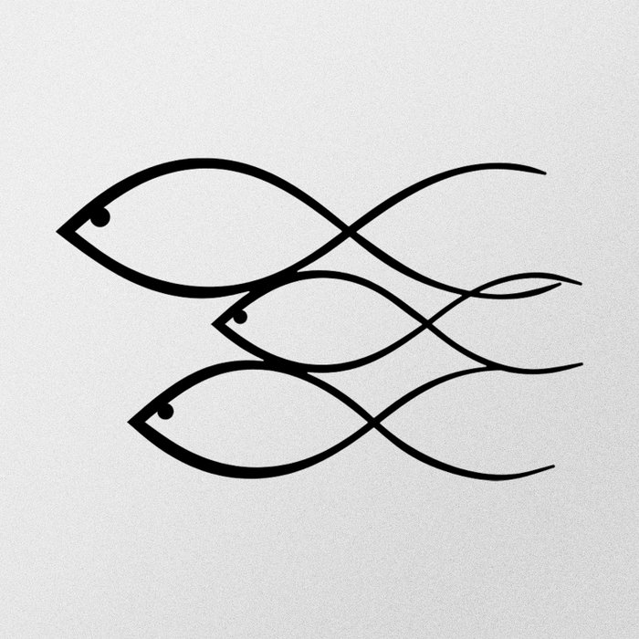 Wallity Fish Accesorio Decorativo de Pared Negro